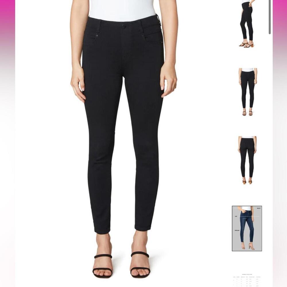 Liverpool Black Pull-on Mid Rise Glider Jeans